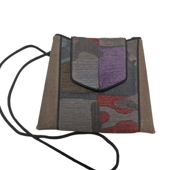Abstract Special Occasion Shoulder Bag Fabric Multiple Colors - Picture 1 of 4